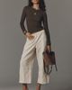Pilcro Izzie Relaxed Jacquard Pull On Barrel Pants - 2