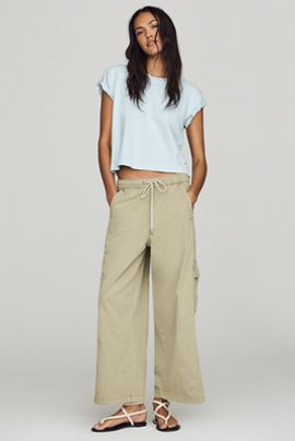 Pilcro Izzie Relaxed Pull On Cargo Barrel Pants