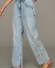 Pilcro Jules Embroidered Mid-Rise Straight-Leg Jeans - 2