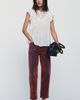 Pilcro Jules High Rise Relaxed Tapered Velvet Jeans - 1