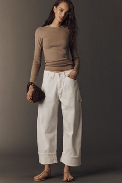 Pilcro Kayden High-Rise Cuffed Carpenter Barrel Jeans