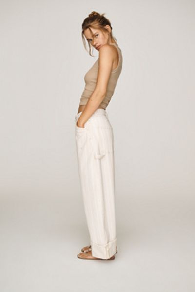 Pilcro Kayden High-Rise Striped Carpenter Barrel Jeans