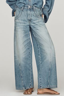 Pilcro Kenny High-Rise Tapered Barrel Jeans