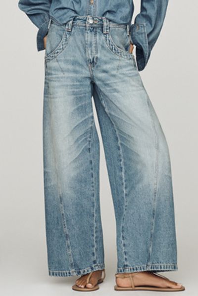Pilcro Kenny High-Rise Tapered Barrel Jeans