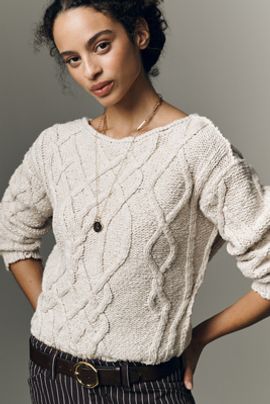 Pilcro Kirby Cable Knit Sweater