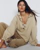 Pilcro Knit Project Canyon 100% Cotton Henley Top - 1