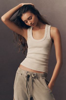 Pilcro Knit Project Icon Scoop-Neck Tank Top