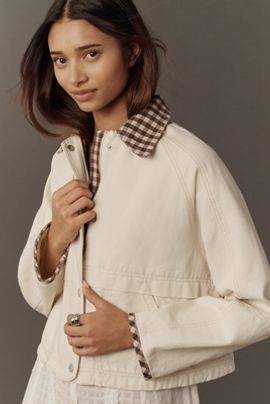 Pilcro Lexie Cropped Workwear Jacket by Pilcro