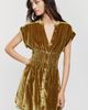 Pilcro Linden Velvet Waisted Mini Dress - 1