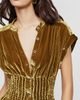 Pilcro Linden Velvet Waisted Mini Dress - 3