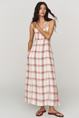 Pilcro Linen Blend Midi Dress