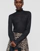Pilcro Lurex Ribbed Turtleneck Top - 1