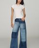 Pilcro Lyra Patchwork Mid-Rise Wide-Leg Jeans - 1