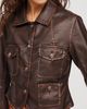 Pilcro Marine Shrunken Faux Leather Jacket - 3