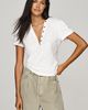 Pilcro Meadow 100% Cotton Henley Tee - 1