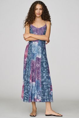 Pilcro Mesh Seamed Midi Dress