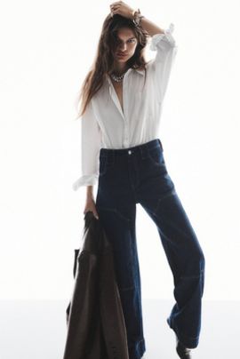 Pilcro Myra Low-Rise Tapered Jeans by Pilcro: Puddle Edition
