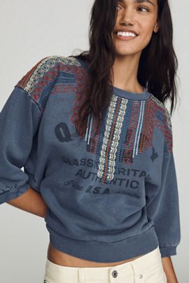 Pilcro Niki Bubble Craft Sweatshirt