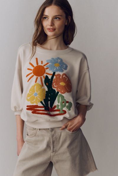 Pilcro Niki Bubble Embroidered Pullover by Pilcro