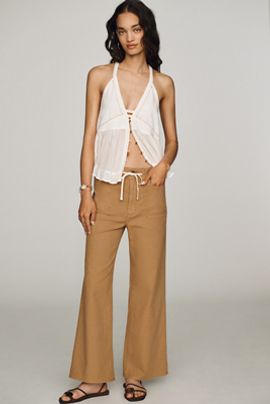 Pilcro Paige High-Rise Wide-Leg Jeans