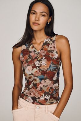 Pilcro Pilcro x Kayla Plosz Antiel V-Neck Ruched Tee