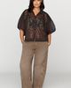 Pilcro Quincy Sheer Studded Blouse - 8