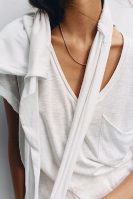 Pilcro Quinn Drapey V-Neck Tee