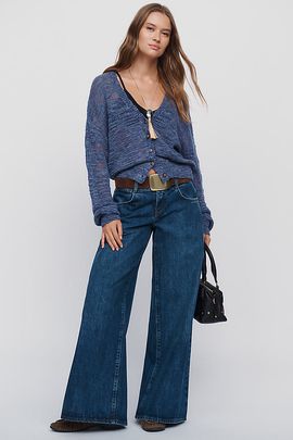 Pilcro Raver Low Rise Wide Leg Jeans