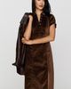 Pilcro Rebekah Velvet Slim Midi Dress - 1