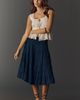 Pilcro Reese 100% Cotton Smocked Midi Skirt - 1