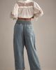 Pilcro Reese Barrel-Leg Pants in Cross-Weave Cotton - 8