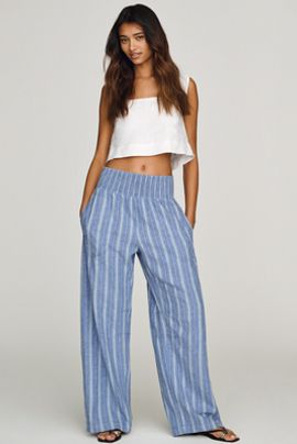 Pilcro Reese Linen Blend Full Length Barrel Pants by Pilcro
