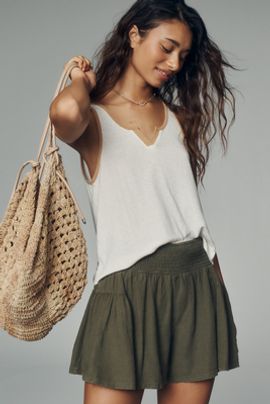 Pilcro Reese Linen Blend Skirty Shorts