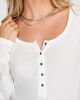 Pilcro Ribbed V-Neck Henley Tee - 2