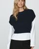 Pilcro Roll Neck Twofer Top - 1