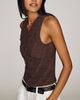 Pilcro Ruched Mesh Tank Top - 1