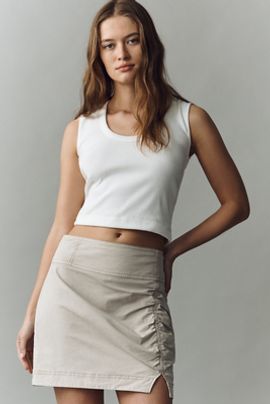 Pilcro Ruched Slim Mini Skirt