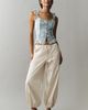 Pilcro Ruffle-Front Top in Cross-Weave Cotton - 3