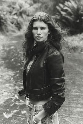 Pilcro Rumi Shrunken Faux Leather Moto Jacket