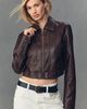Pilcro Rumi Shrunken Faux Leather Moto Jacket - 2
