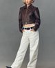 Pilcro Rumi Shrunken Faux Leather Moto Jacket - 4