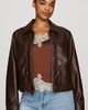Pilcro Rumi Shrunken Faux Leather Moto Jacket - 6