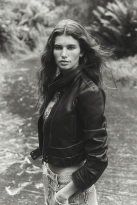 Pilcro Rumi Shrunken Faux Leather Moto Jacket by Pilcro