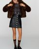 Pilcro Sawyer Leather Mini Skirt - 1