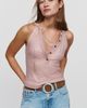 Pilcro Shine Cotton Blend Henley Tank Top - 1