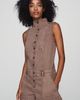 Pilcro Sleeveless Funnel-Neck Denim Romper - 1