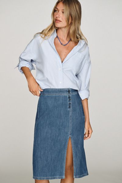 Pilcro Slim Denim Midi Skirt