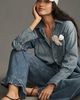 Pilcro Solene High-Rise Wide-Leg Ruffle Flare Jeans - 5