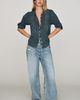 Pilcro Tallulah Cotton Denim Buttondown Top - 2
