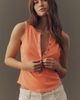 Pilcro The Andie Sleeveless Ribbed Henley Top by Pilcro - 1